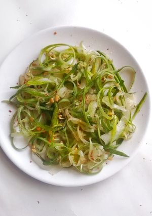 A picture of Thai style Cucumber Noodle Salad.