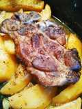 Pork Chops with Lemon Roasted Potatoes