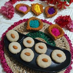 A picture of Coconut Peda.