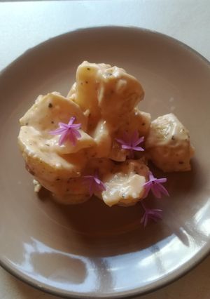 A picture of Sweet Chilli and mayo potato salad.