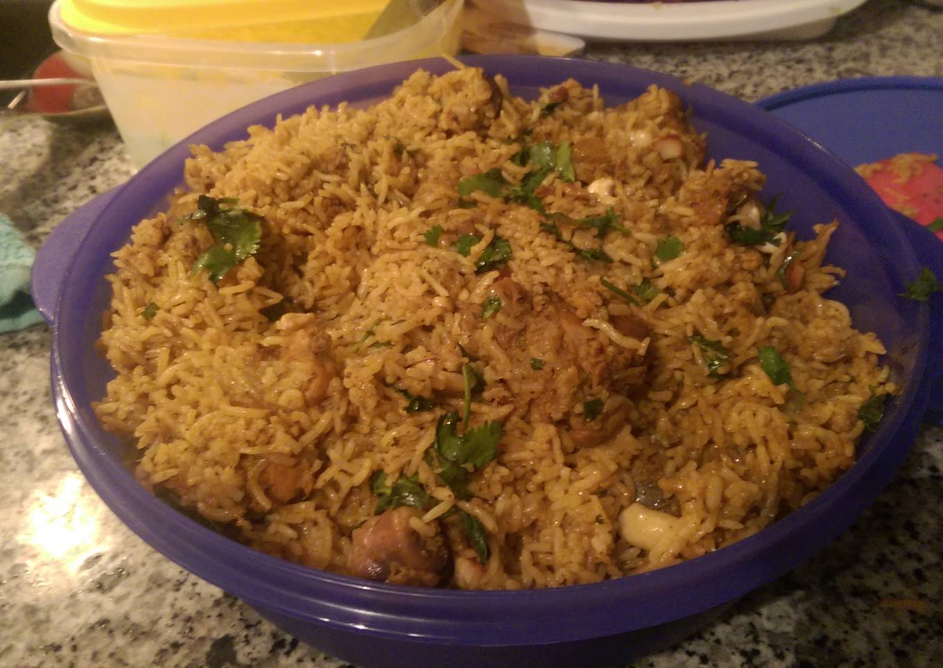 Easy chicken biryani in pressure cooker