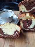 Marbled Cake with White and Dark Chocolate