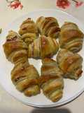 Cornetti salati con prosciutto e provola