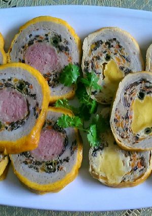 Hình của món Chả Ngũ Sắc.