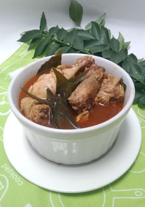 Foto resep Gulai ayam daun kari tanpa santan