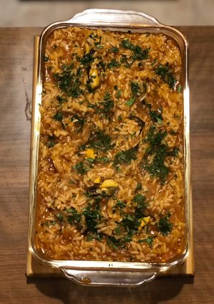 Una foto de Arroz con mejillones(aprox 4 personas)