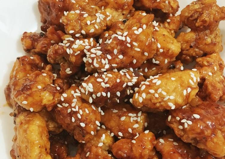 Cara Gampang Membuat Korean crispy chicken, Lezat Sekali