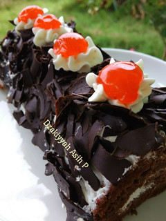Foto resep Black forest roll cake 🍫🍫🍫