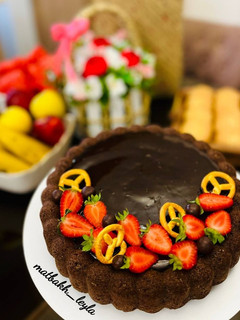 عکسی از دستور کیک شکلاتی نارگیلی