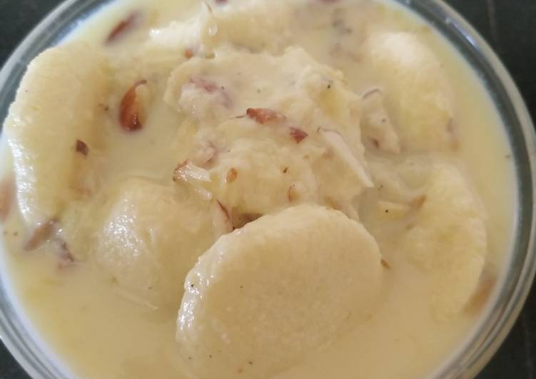 Homemade Badam Rasmalai