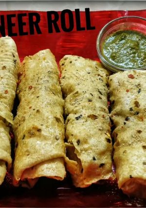 पापड़ पनीर रोल (Papad paneer roll recipe in hindi) रेसिपी मुख्य फोटो