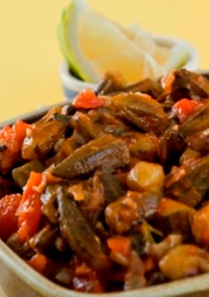 A picture of Wonderful Okra In Oil: Bamieh Bil Zeit.