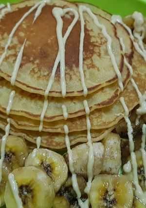 Foto resep Pancake Energen Saus Tiramisu #NoMixer