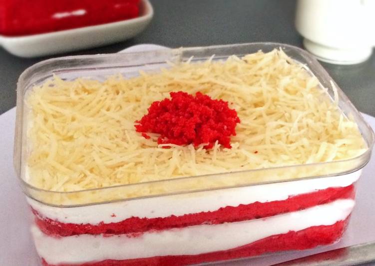 Resep Red Velvet Dessert Box Yang Lezat