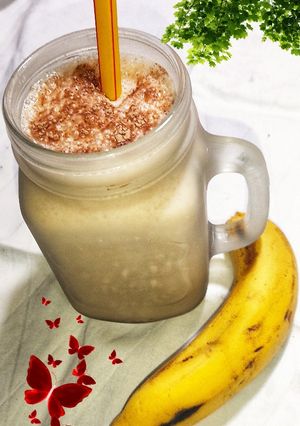 A picture of Banana Cocoa Shake 🥤 🍌.