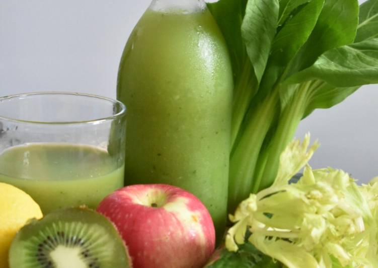 Cara Gampang Membuat Healthy Green Sunshine  Juice /Jus hijau yang menyehatkan yang Lezat Sekali