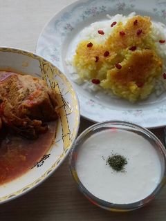 عکسی از دستور چلوگوشت غوره