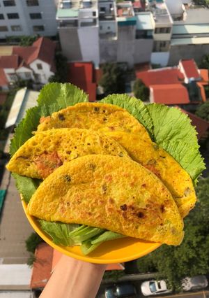 Hình của món Bánh xèo giòn tan.