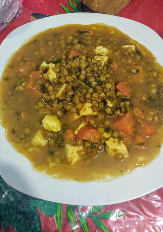Una foto de Lentejas con queso 😍
