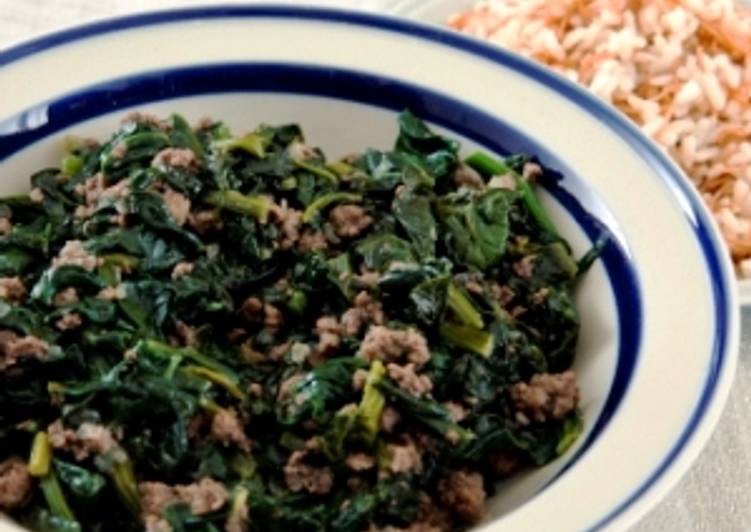 Simple Way to Make Award-winning Lebanese Spinach and Meat Stew