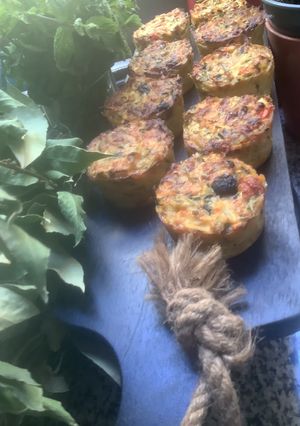 Une photo de 🌶️Mini cakes 🥒🥕courgettes saumon 🍣