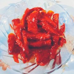 A picture of Rasile carrot murabba.
