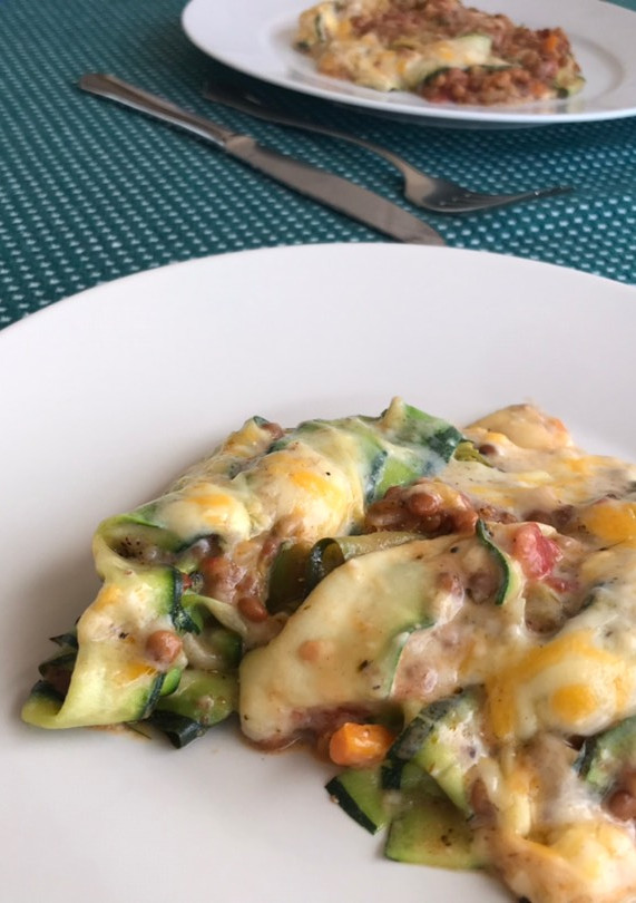 Una foto de Lasaña con calabacín vegetariana