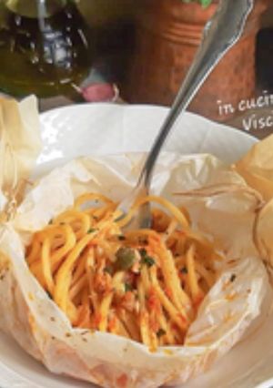 Foto di Linguine al tonno al cartoccio