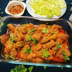 A picture of Mutton achar gosht.