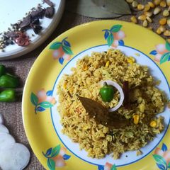A picture of Corn pulao.