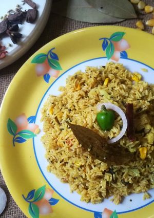 A picture of Corn pulao.
