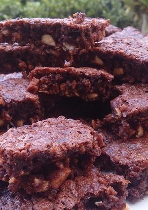 Una foto de Brownie de avena