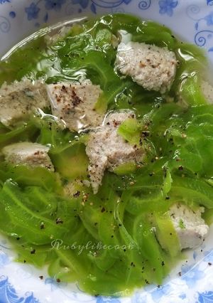 Hình của món Canh khổ qua cá thát lác.