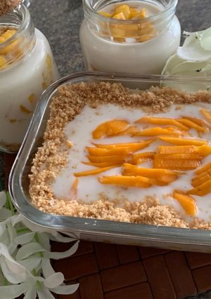 A picture of Mango crumble😋.
