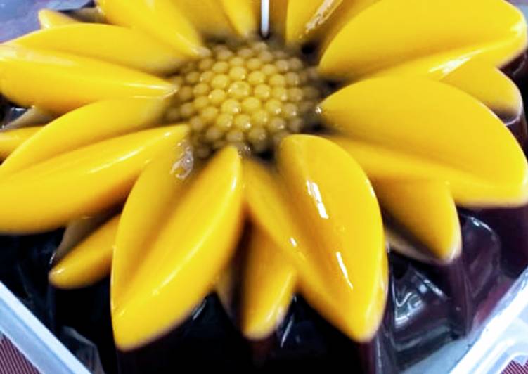 Puding jelly coklat mangga ceria