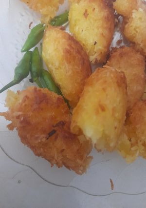 Foto resep Singkong rebus dikrispi