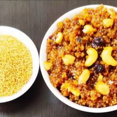 A picture of Foxtail millet sweet pongal.