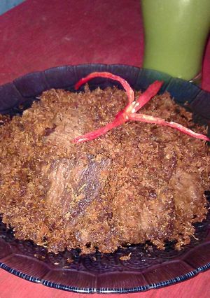 Foto resep Gepuk serundeng buatan kuh