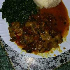 A picture of Spinach and gizard.