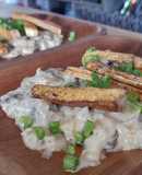 Tofu con champiñones