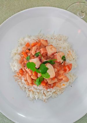 Foto de Feijoada de pota com arroz branco