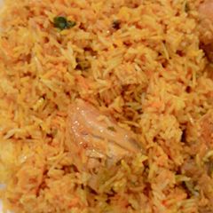A picture of Hyderabadi biryani.
