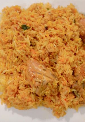 A picture of Hyderabadi biryani.