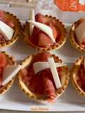 Tartaletas de tomate, serrano y queso