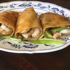California Farm Shrimp Avocado Egg Rolls A picture of California Farm Shrimp Avocado Egg Rolls.