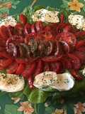 Trio de tomates à la romaine et mozzarella sauce balsamique