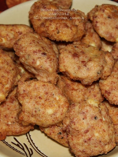 A picture of Corned Beef Patties with Potato and Ricotta.