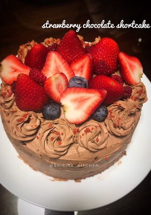 Foto resep Strawbery Chocolate Short Cake Klasik &Lembut ❤️