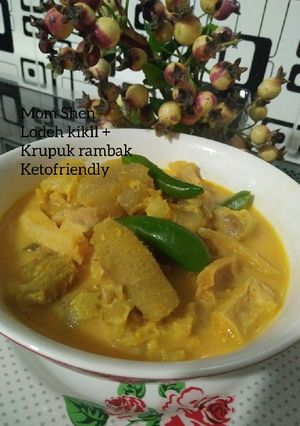 Foto resep Lodeh kikil + krupuk rambak #ketofriendly