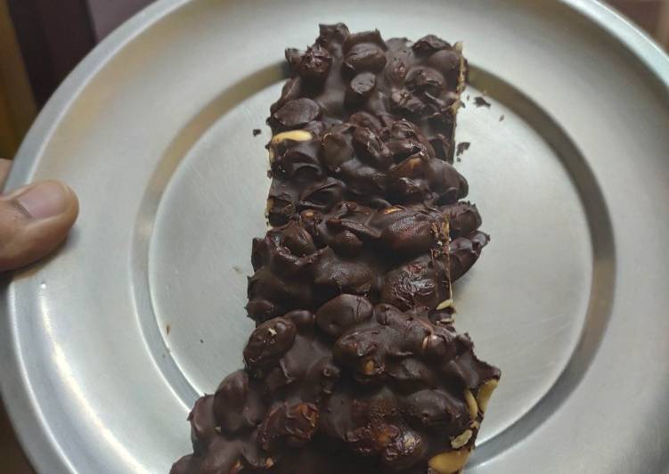 Recipe of Homemade Choco peanut chikki